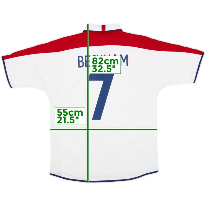 2003-05 England Home Shirt Beckham #7 - 5/10 - (L)