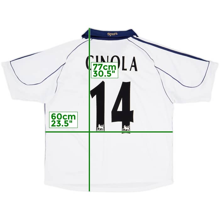 1999-01 Tottenham Home Shirt Ginola #14 - 8/10 - (XL)