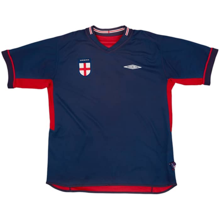 2002-04 England Away Shirt Beckham #7 - 6/10 - (L)