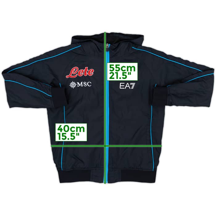 2022-23 Napoli EA7 Hooded Track Jacket - 8/10 - (S.Boys)