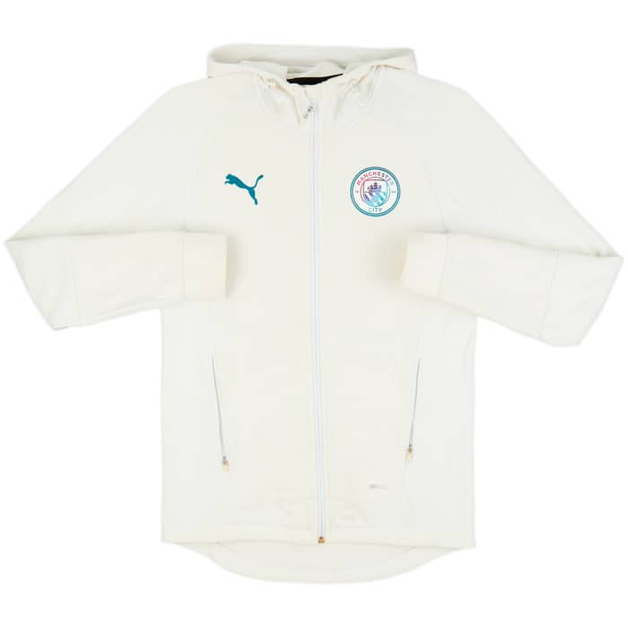 2021-22 Manchester City Puma Hooded Track Top - 6/10 - (S)