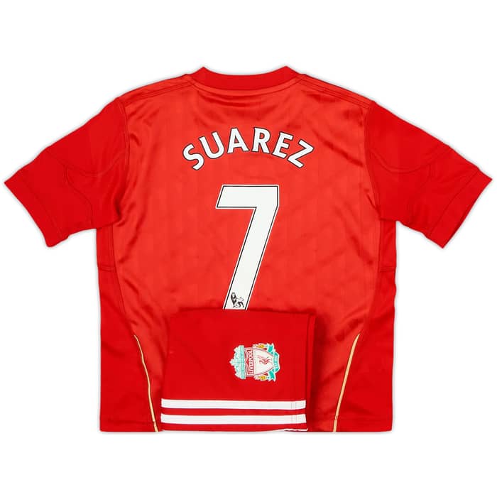 2010-12 Liverpool Full Kit Suarez #7 - 6/10 - (5-6 Years)