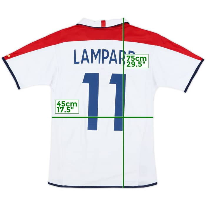 2003-05 England Home Shirt Lampard #11 - 7/10 - (S)