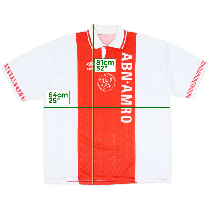 1991-93 Maillot Domicile Ajax - 8/10 - (XXL)