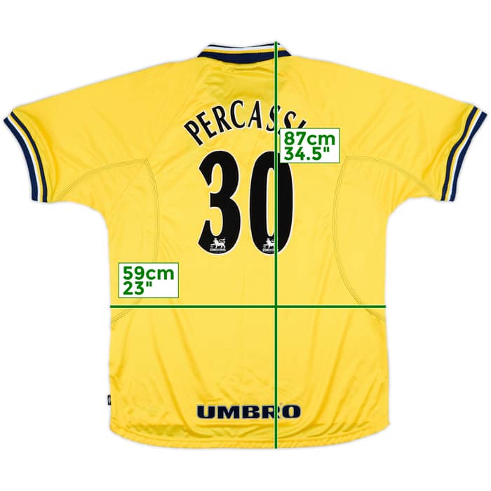 Camiseta de la tercera equipación del Chelsea 1998-00 Percassi #30 - 9/10 - (XL)