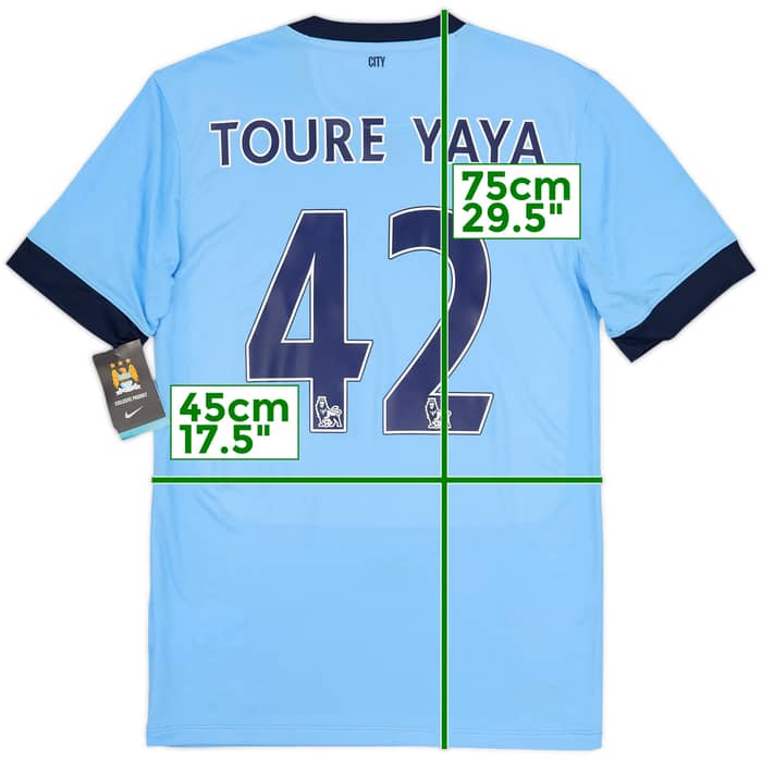 2014-15 Manchester City Home Shirt Toure Yaya #42 (S)