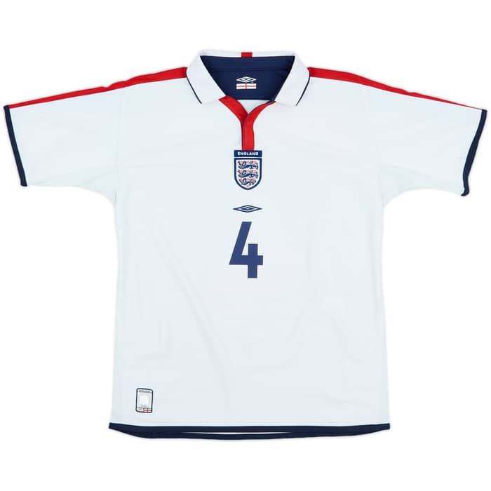 2003-05 England Home Shirt Gerrard #4 - 8/10 - (XL.Boys)