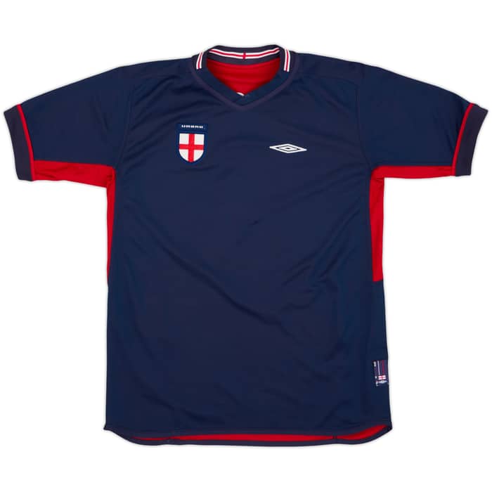 Camiseta de visitante de Inglaterra 2002-04 Gerrard #4 - 9/10 - (XL.Niños)