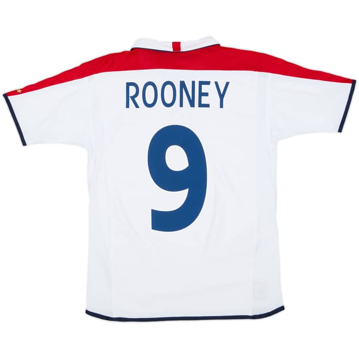 2003-05 England Home Shirt Rooney #9 - 6/10 - (XL.Boys)