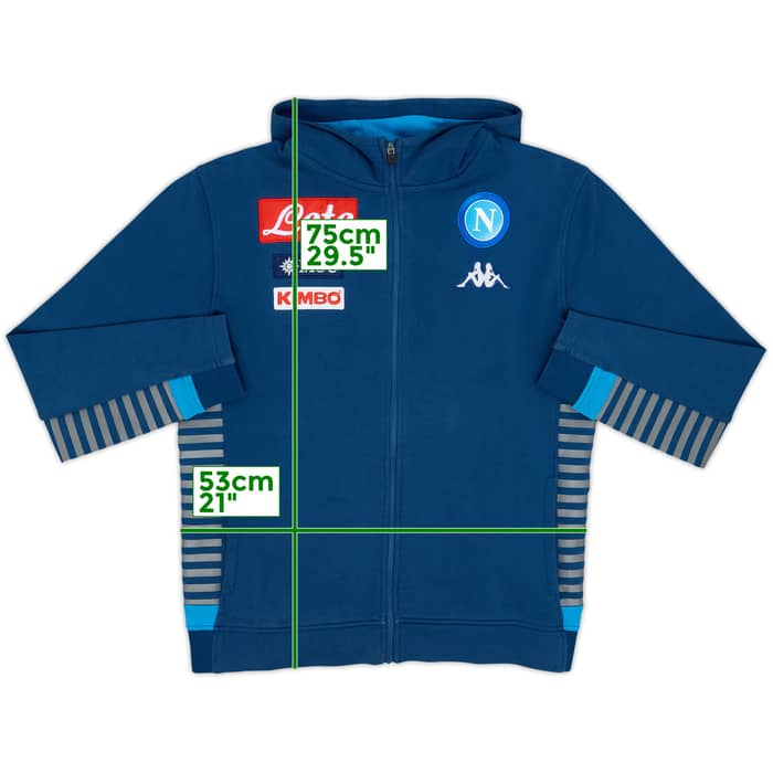 2019-20 Napoli Macron Hooded Track Jacket - 7/10 - (L)