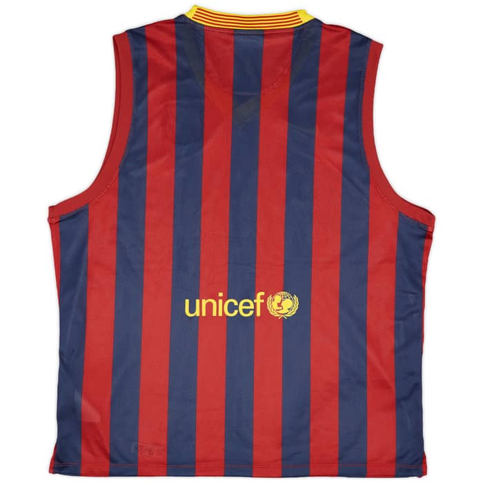 2013-14 Barcelona Sleeveless Home Shirt - 9/10 - (XXL)