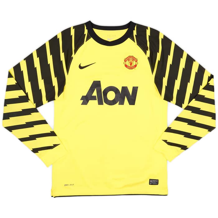 2010-11 Manchester United Yellow GK Shirt Van Der Sar #1 - 6/10 - (S)