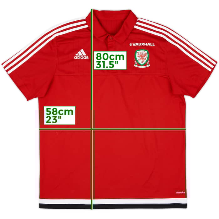 2015-16 Wales adidas Polo Shirt - 7/10 - (XL)