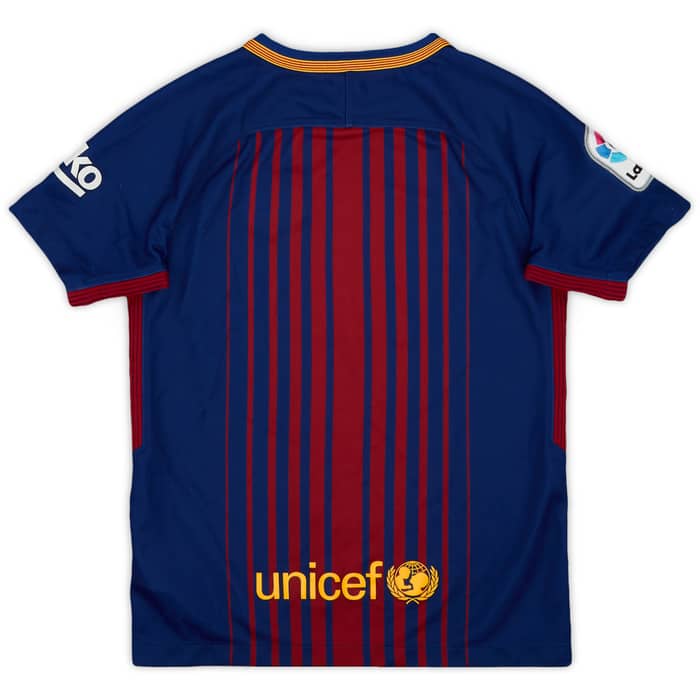 2017-18 Barcelona Home Shirt - 9/10 - (S.Boys)