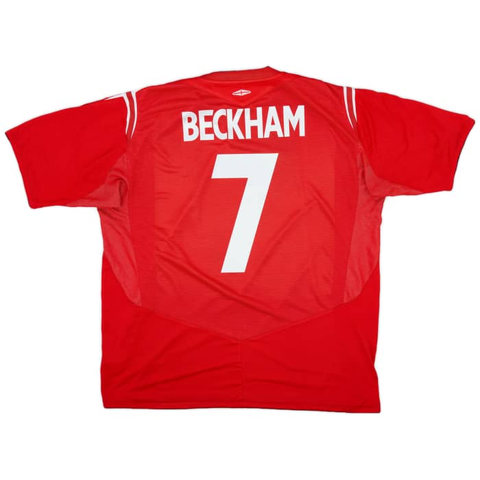 2004-06 England Away Shirt Beckham #7 - 6/10 - (XXL)