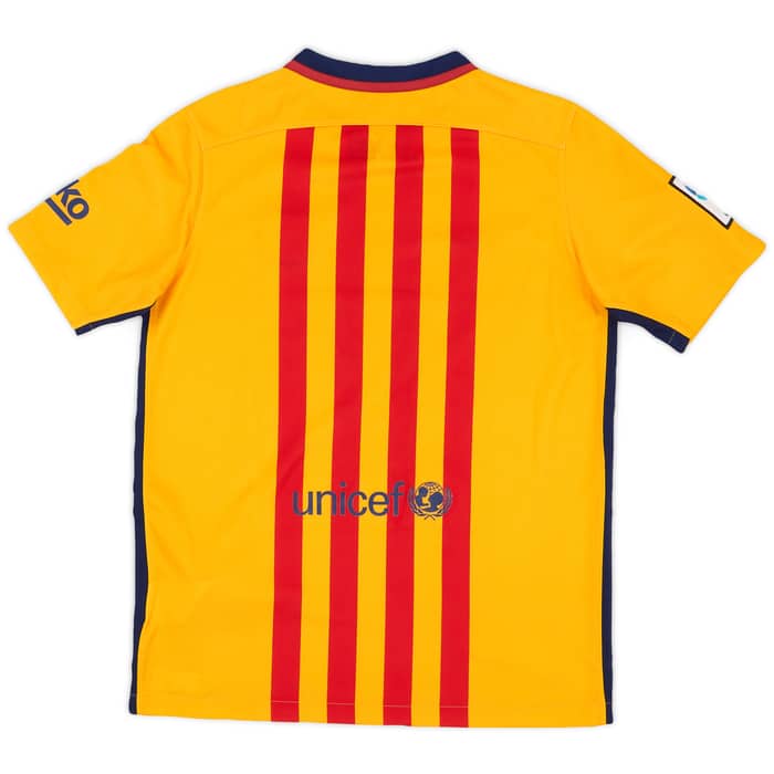 2015-16 Barcelona Away Shirt - 9/10 - (XL.Boys)