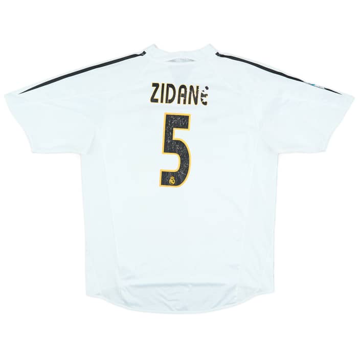 2004-05 Real Madrid Home Shirt Zidane #5 - 5/10 - (XL)