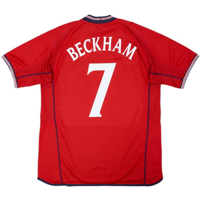 2002-04 England Away Shirt Beckham #7 - 5/10 - (L)