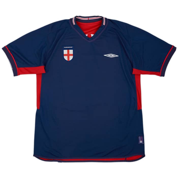 2002-04 England Away Shirt Beckham #7 - 5/10 - (L)