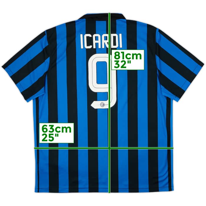 2015-16 Inter Milan Home Shirt Icardi #9 - 9/10 - (XXL)