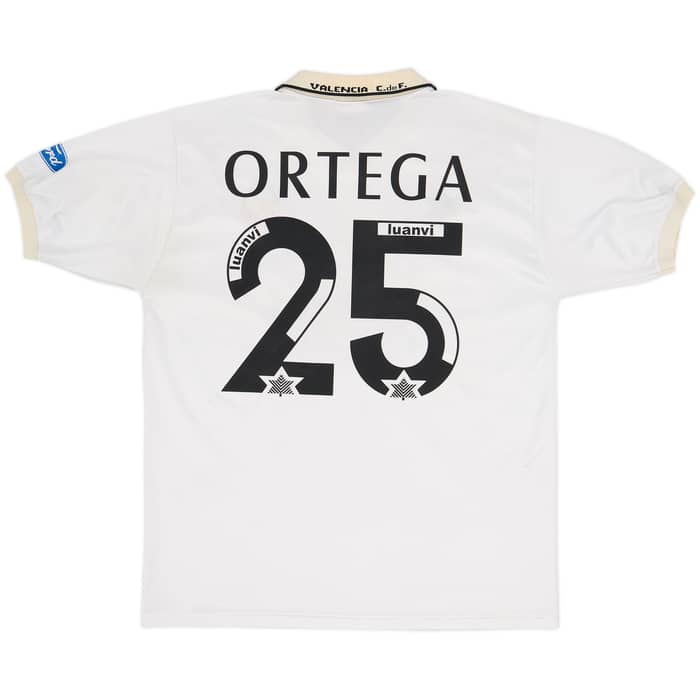 1996-97 Valencia Home Shirt Ortega #25 - 6/10 - (XL)