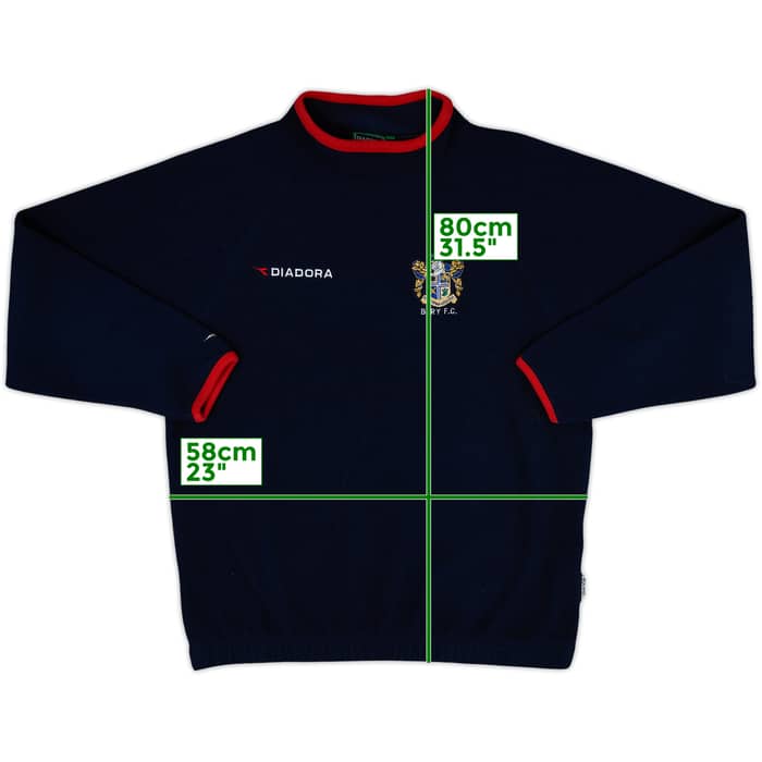 2000-01 Bury Diadora Fleece Drill Top - 9/10 - (M)
