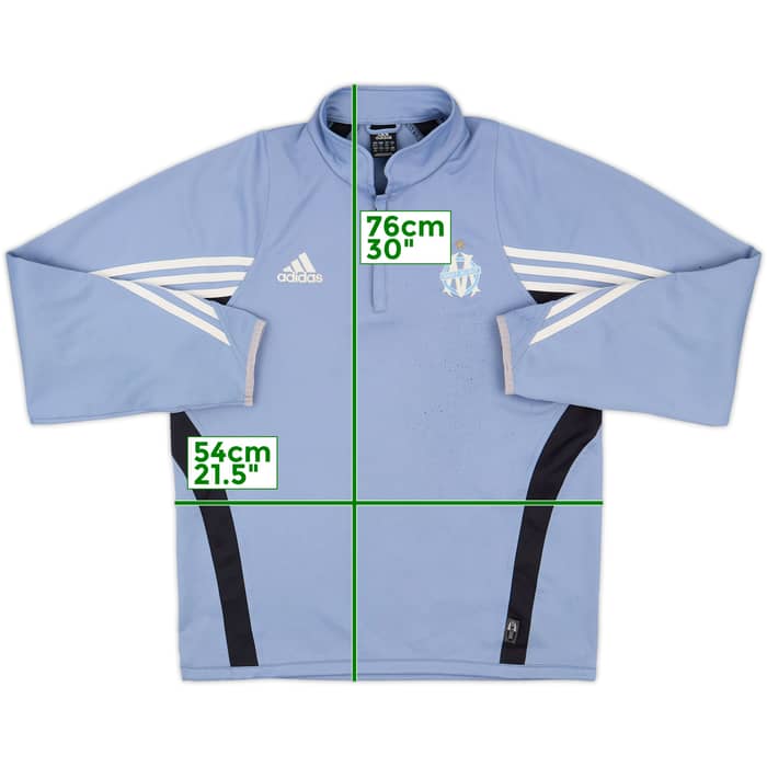 2004-05 Olympique Marseille adidas 1/4 Zip Training Top - 8/10 - (M/L)