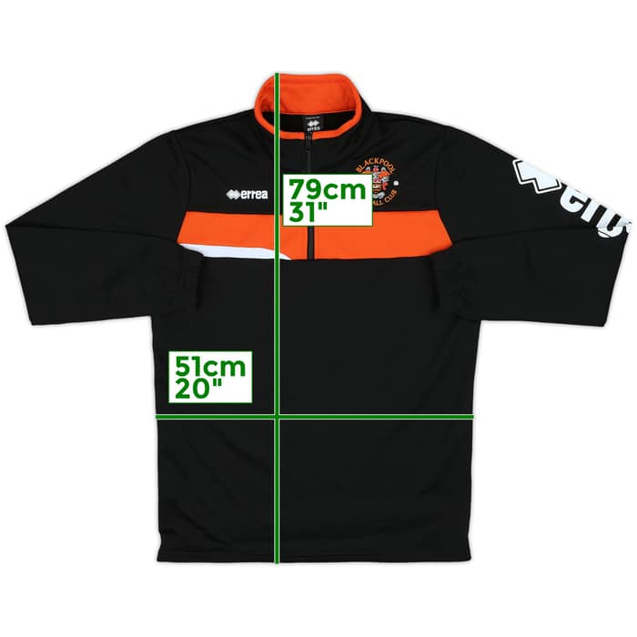 2016-17 Blackpool Errea 1/4 Zip Training Top - 8/10 - (M)