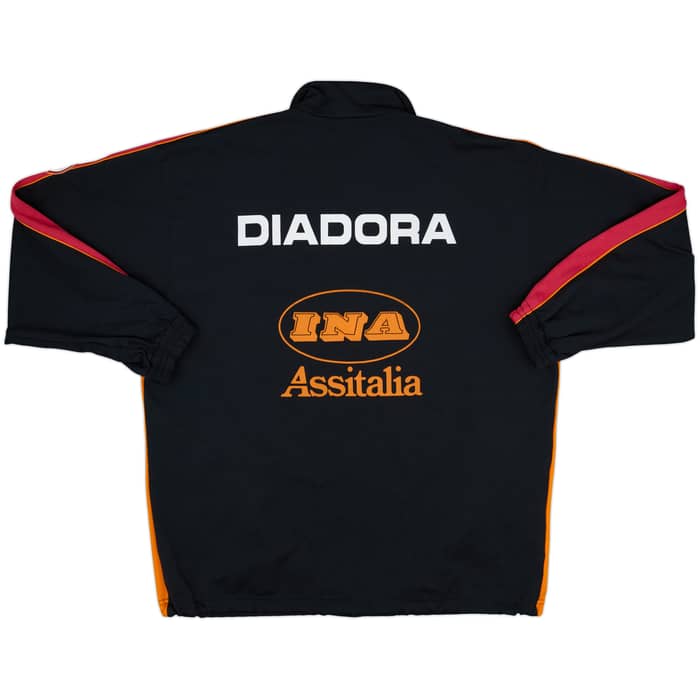 1998-99 Roma Diadora 1/4 Zip Training Top - 8/10 - (XL)