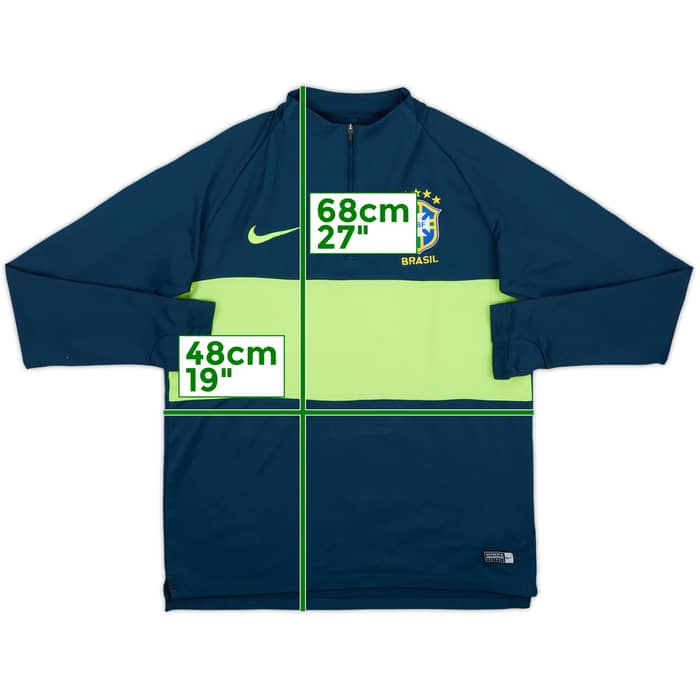 2018-20 Brazil Nike 1/4 Zip Drill Top - 8/10 - (M)
