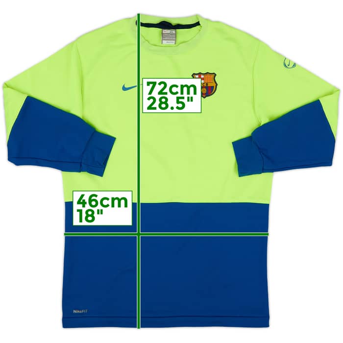 2009-10 Barcelona Nike Sweat Top - 7/10 - (XL.Boys)