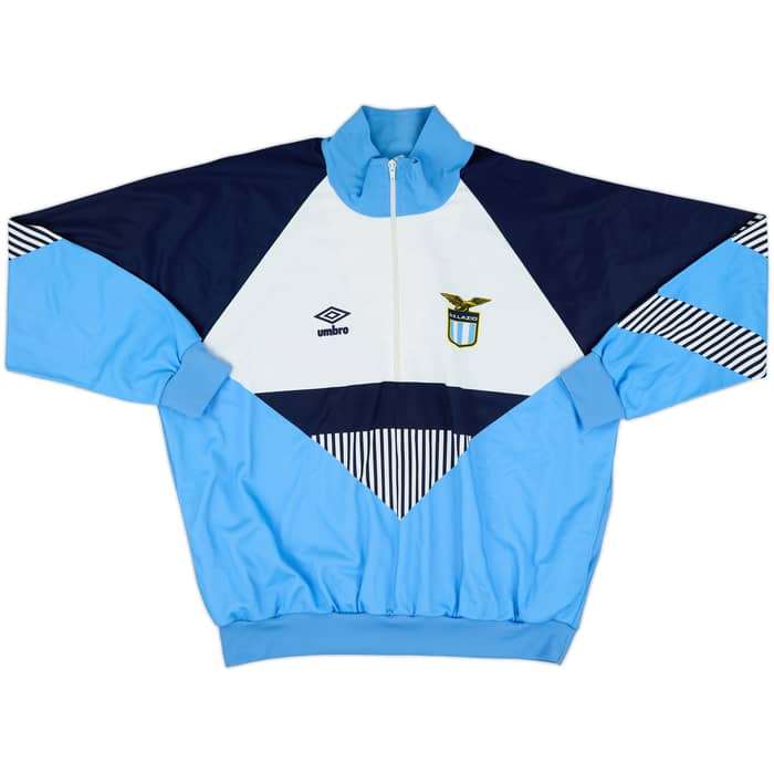 1990-92 Lazio Umbro 1/2 Zip Track Jacket - 9/10 - (L)