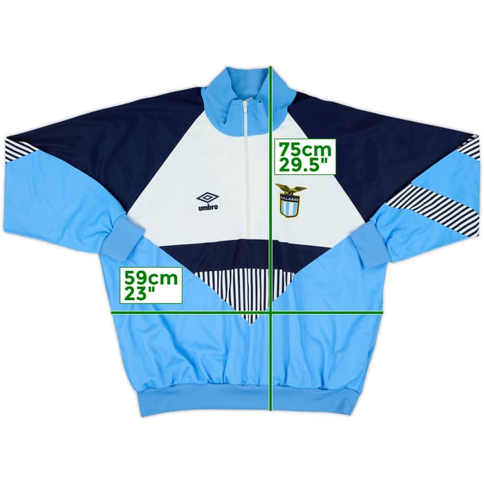 1990-92 Lazio Umbro 1/2 Zip Track Jacket - 9/10 - (L)