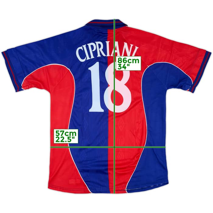2000-01 Bologna Match Issue Home Shirt Cipriani #18