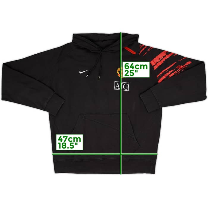 2007-08 Manchester United Nike Hooded Sweat Top - 7/10 - (XL)