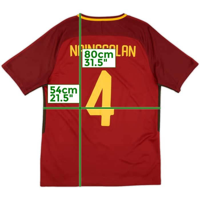 2017-18 Roma Home Shirt Nainggolan #4 - 7/10 - (L)