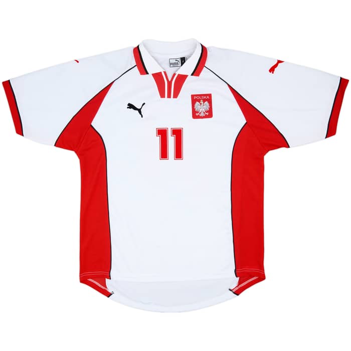 1999-00 Poland Home Shirt Olisadebe #11 - 9/10 - (L)