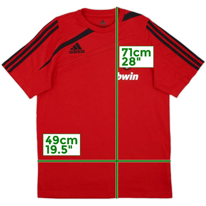 2009-10 AC Milan adidas Cotton Tee - 9/10 - (M)
