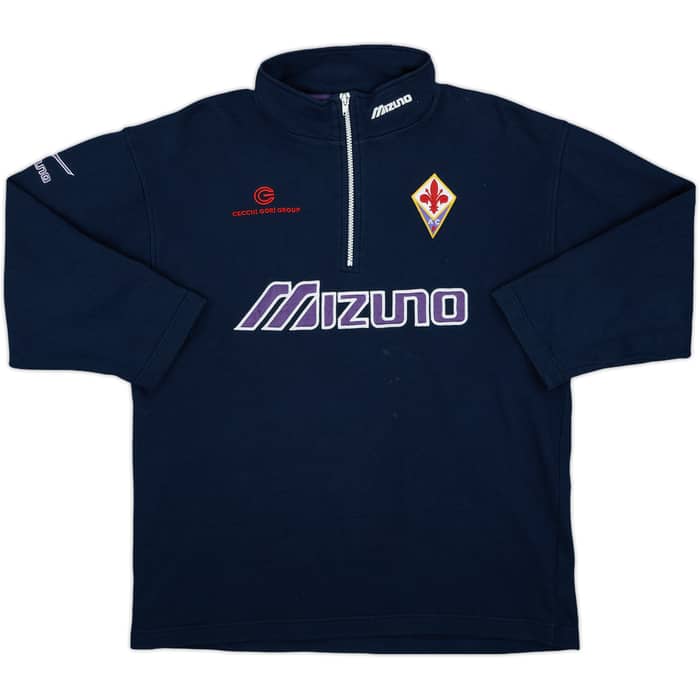 2001-02 Fiorentina Mizuno 1/4 Zip Drill Top - 7/10 - (XL)