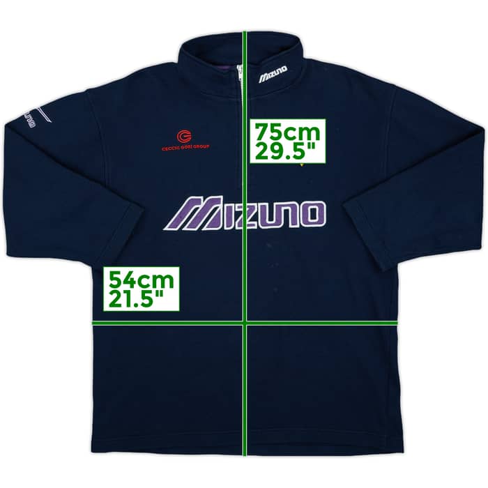 2001-02 Fiorentina Mizuno 1/4 Zip Drill Top - 7/10 - (XL)