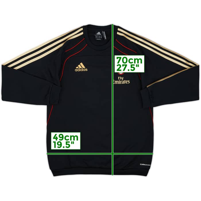 2010-11 AC Milan adidas Sweat Top - 8/10 - (XL.Boys)