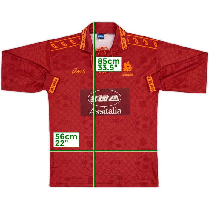 1994-95 Roma Home L/S Shirt - 8/10 - (XL)