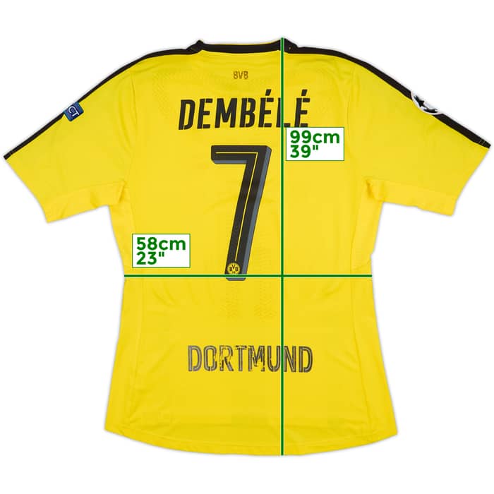 2016-17 Borussia Dortmund Authentic Home Shirt (ACTV Fit) Dembele #7 - 5/10 - (XL)