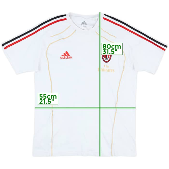 2010-11 AC Milan adidas Cotton Tee - 6/10 - (M/L)