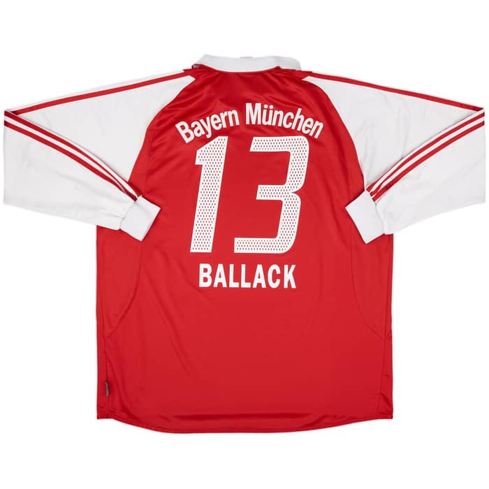 2003-04 Bayern Munich Home L/S Shirt Ballack #13 - 6/10 - (XXL)