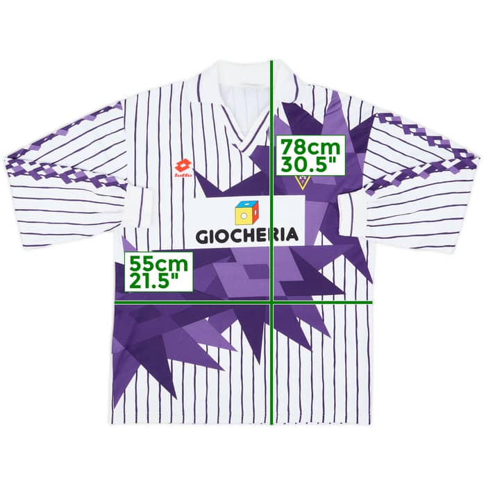 1991-92 Fiorentina Away L/S Shirt - 8/10 - (L)