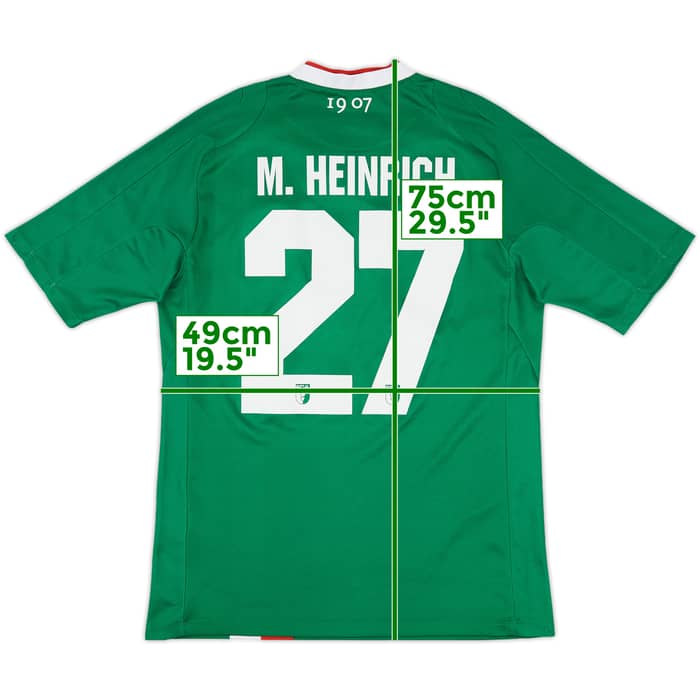 2013-14 Augsburg Away Shirt M. Heinrich #27 - 6/10 - (M)