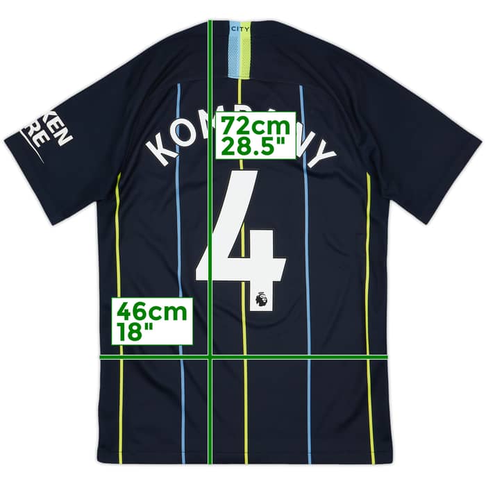 2018-19 Manchester City Away Shirt Kompany #4 - 9/10 - (S)