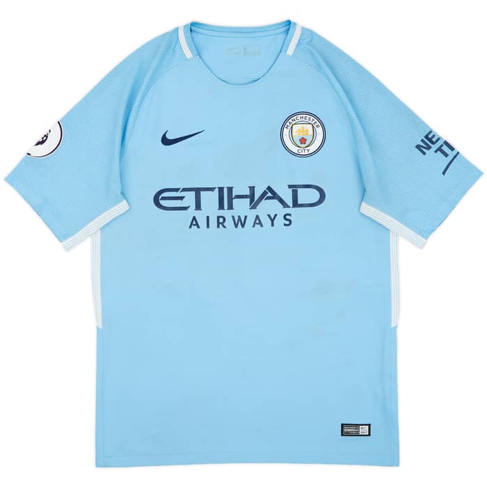 2017-18 Manchester City Home Shirt Bernardo #20 - 5/10 - (M)