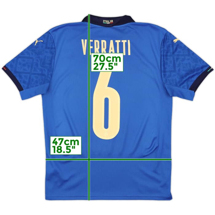2020-21 Italy Home Shirt Verratti #6 - 10/10 - (S)
